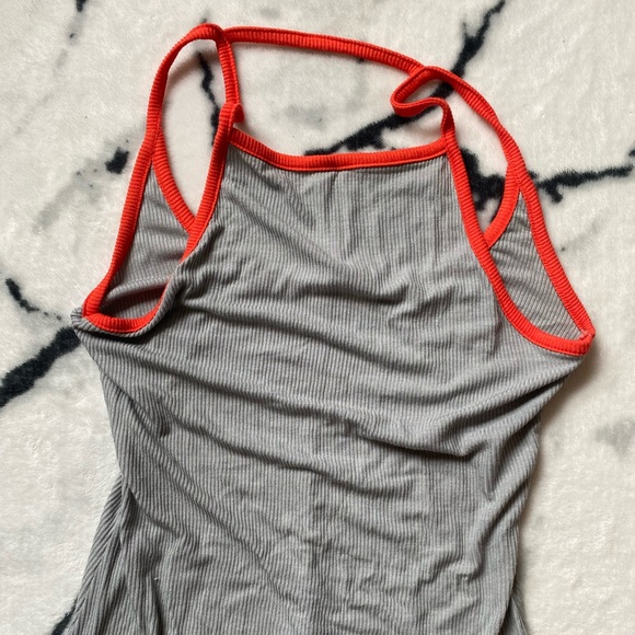 Grey Below the Knee, Stretchy Italian Square Neckline Dress - Picture 1 of 11